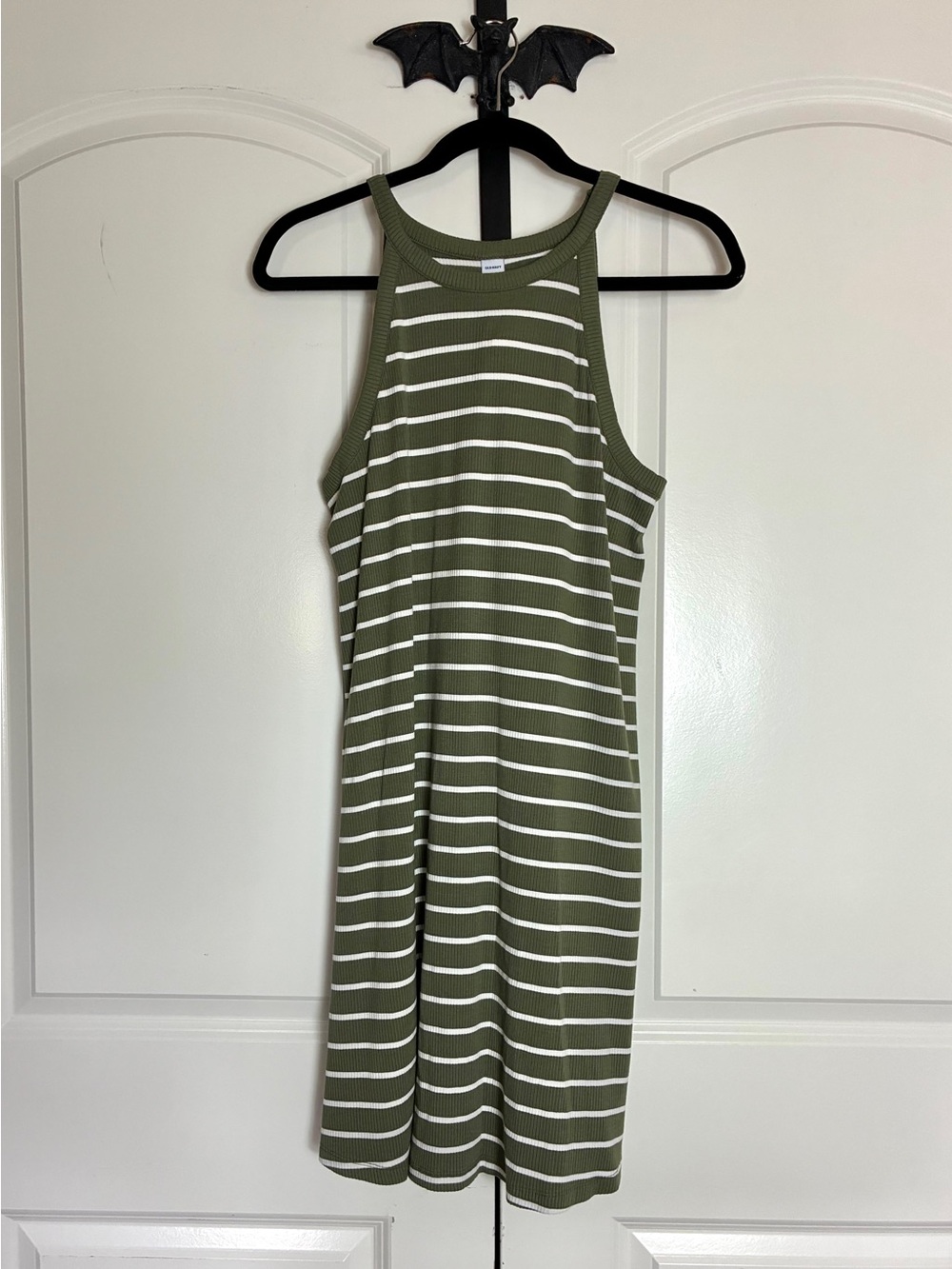 Old Navy Olive Green Striped Tank Dress Soft & Stretchy size M